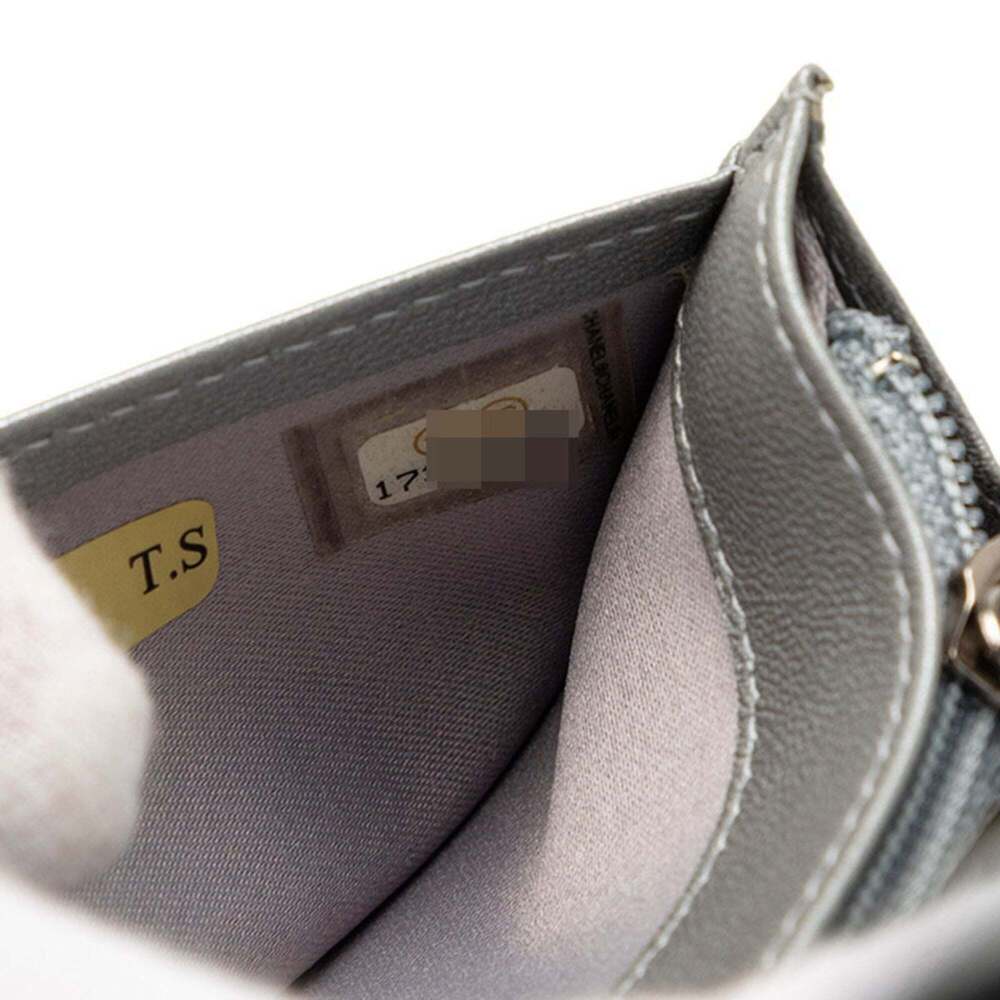 CHANEL Authentic Black Lambskin Leather Logo Wallet - Picture 6 of 7